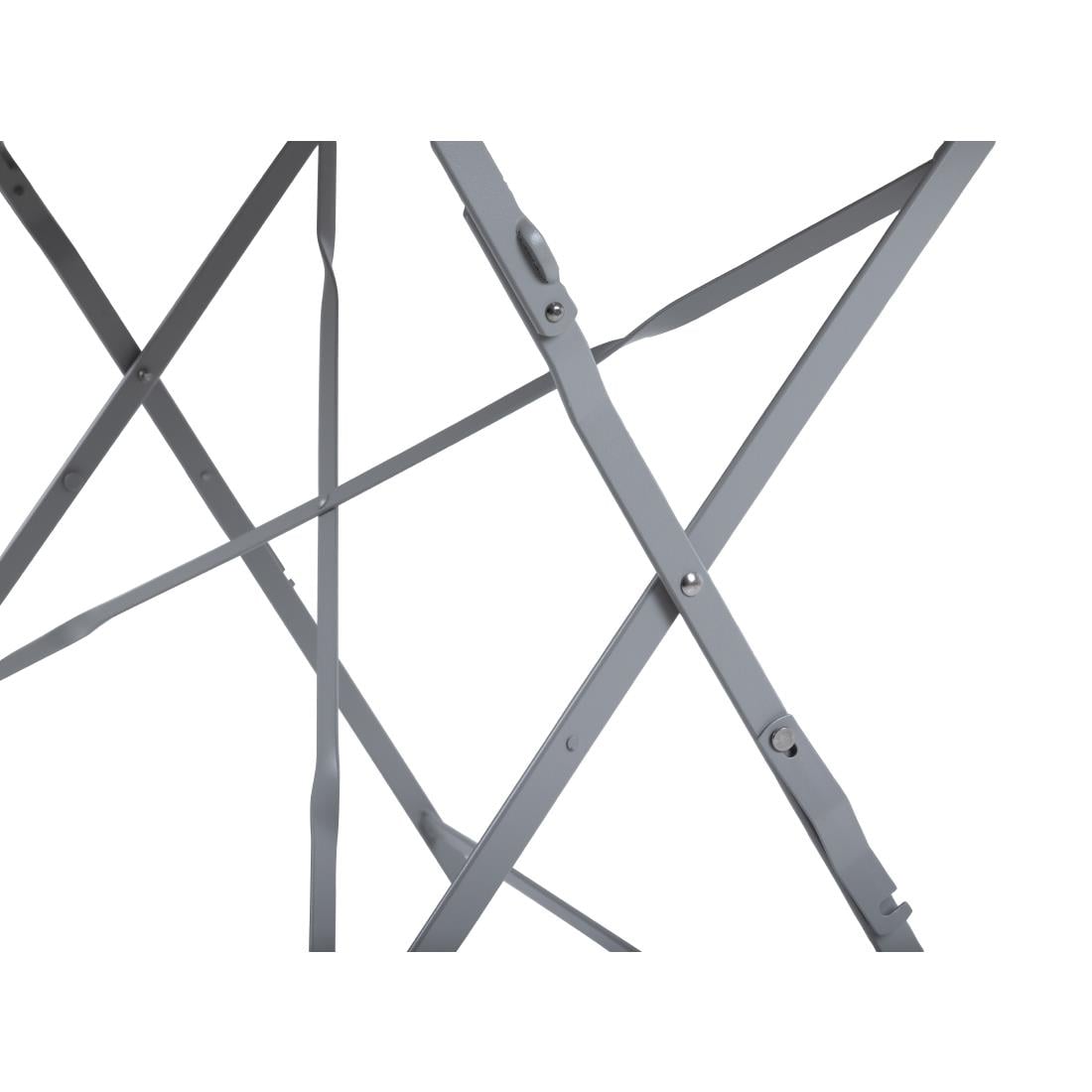 Bolero Pavement Style Folding Table Grey 1100mm x 700mm - CH969