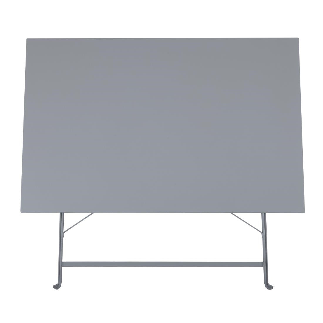 Bolero Pavement Style Folding Table Grey 1100mm x 700mm - CH969