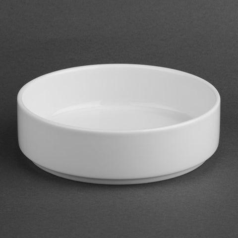 Olympia Whiteware Flat Walled Bowl - 152mm (6 Pack) - CK070