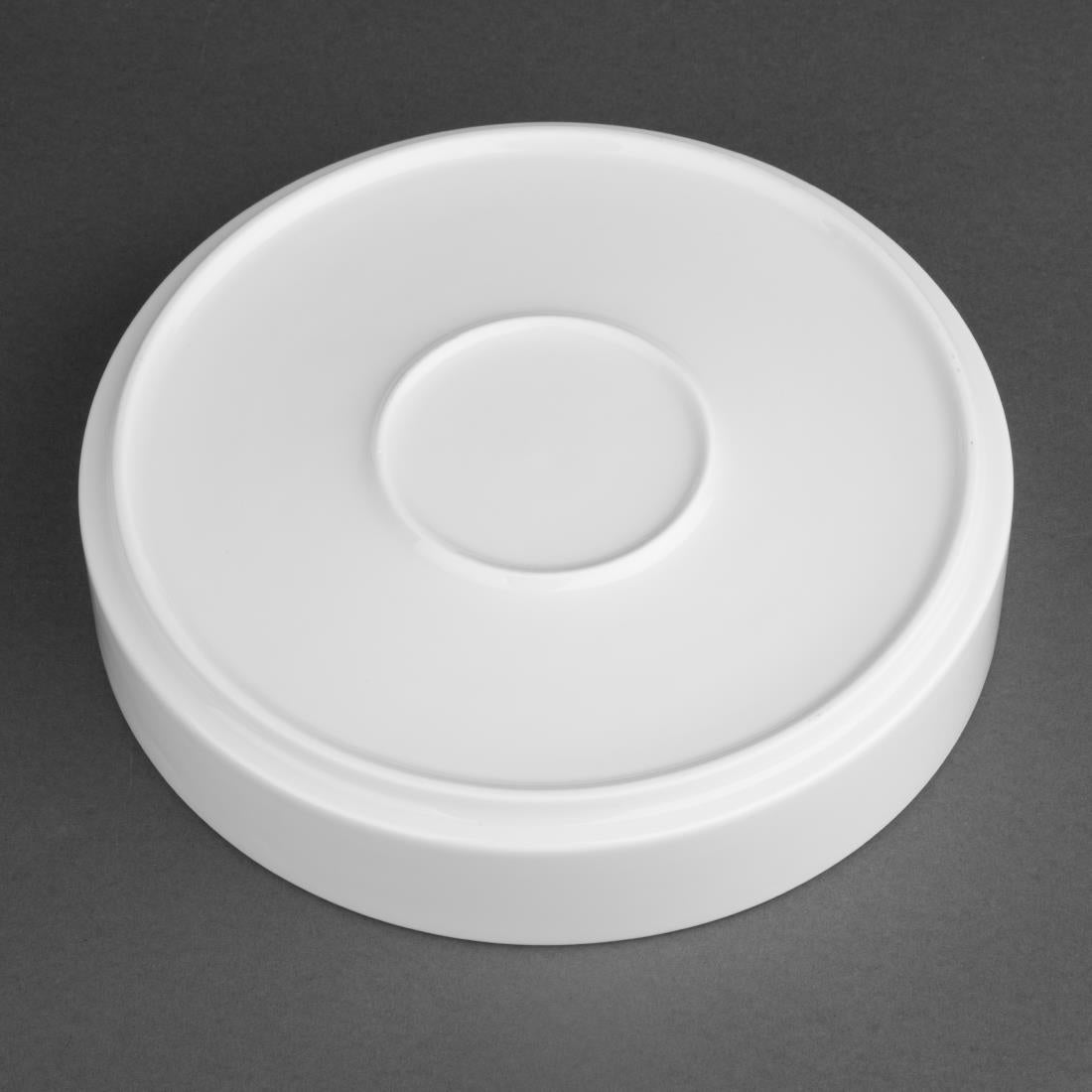 Olympia Whiteware Flat Walled Bowl - 215mm (4 Pack) - CK071