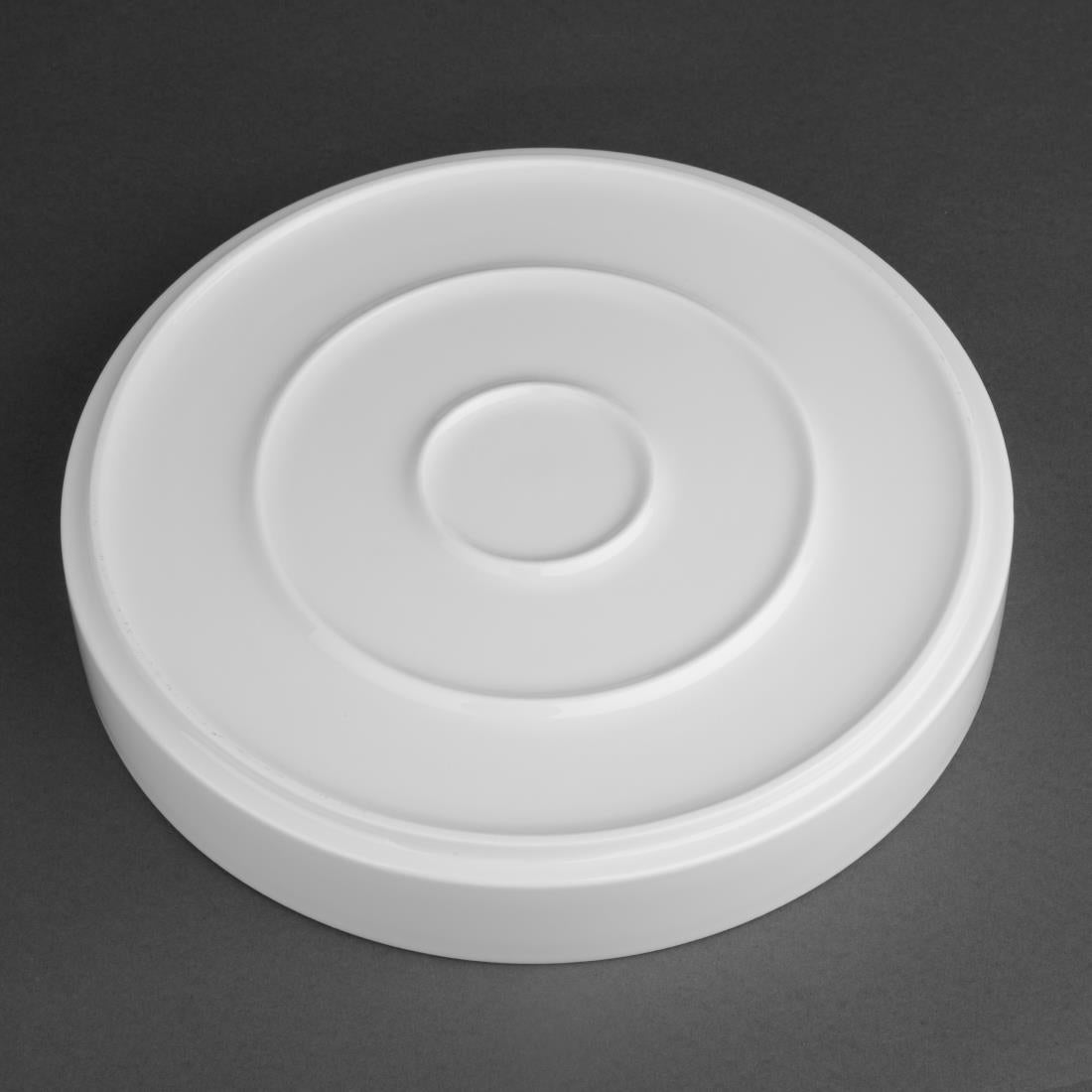 Olympia Whiteware Flat Walled Bowl - 270mm (4 Pack) - CK072
