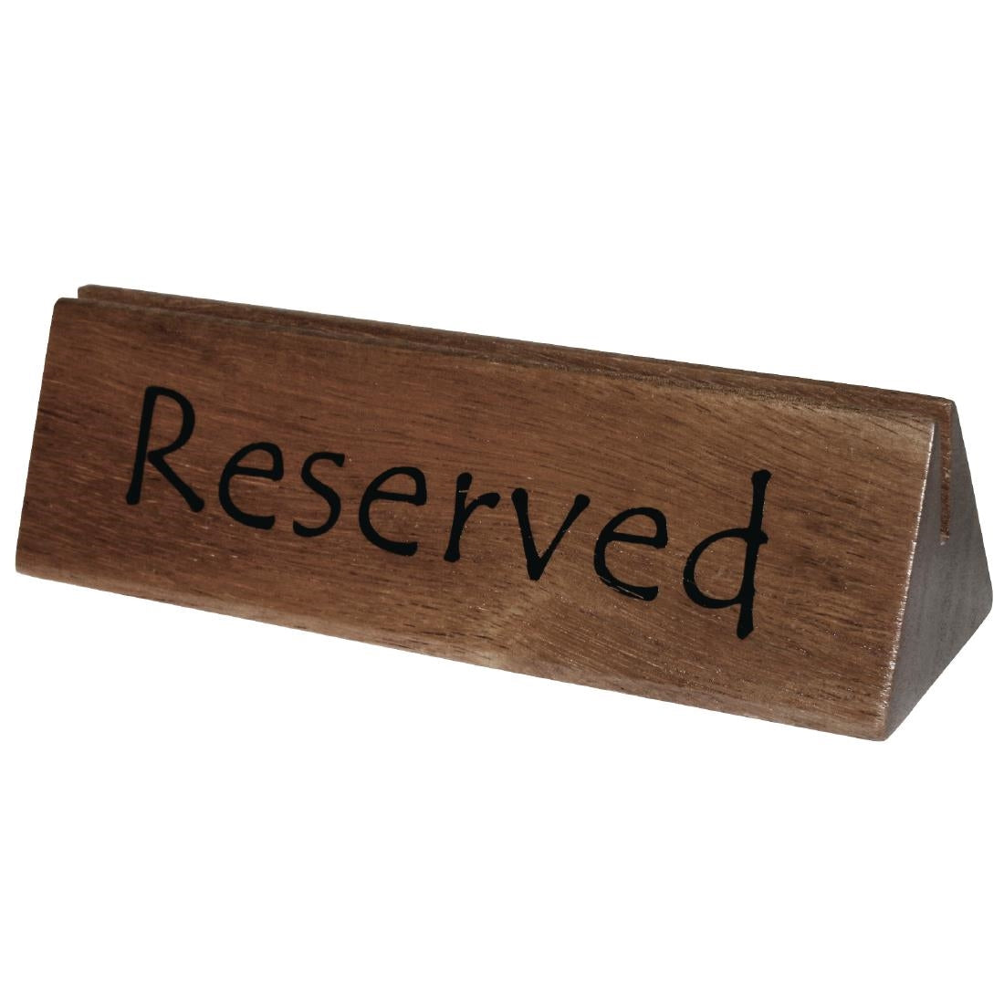 Olympia Acacia Menu Holder and Reserved Sign (10 Pack) - CL381