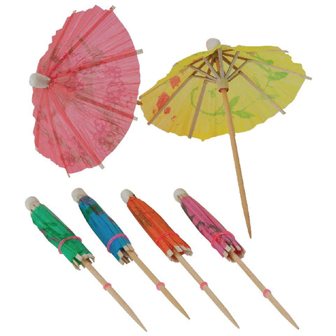Fiesta Recyclable Paper Umbrellas Mixed Colours Pack of 144 - CL443