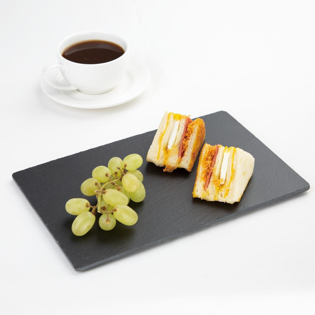 Olympia Smooth Edged Slate Platters 280 x 180mm (2 Pack) - CM063
