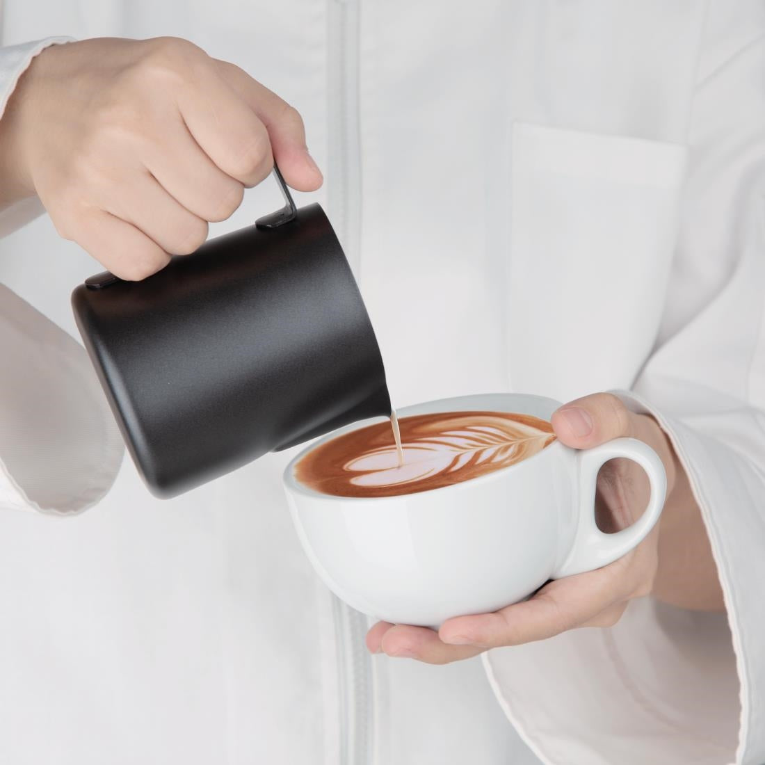 Olympia Black Non-Stick Milk Frothing Jug 340ml - CM606