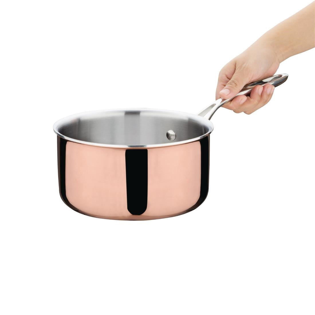 Vogue Copper Tri-Wall Saucepan 180mm - CM675