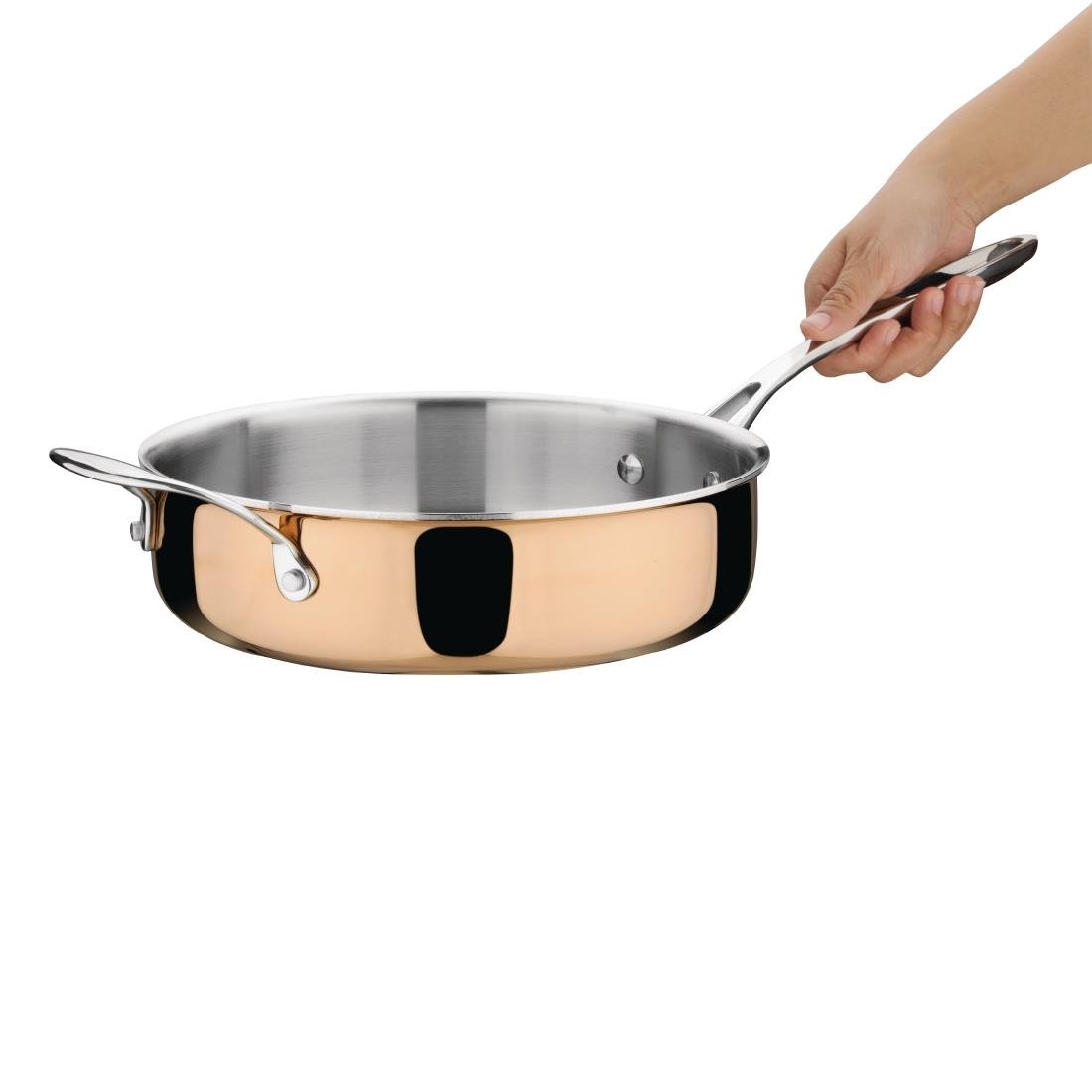 Vogue Copper Tri-Wall Sauté Pan 240mm - CM676