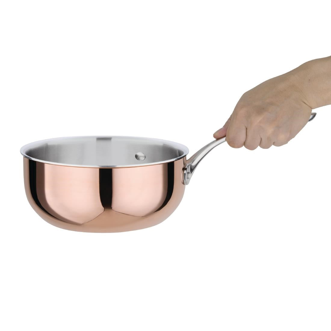 Vogue Copper Tri-Wall Flared Sauté Pan 200mm - CM677
