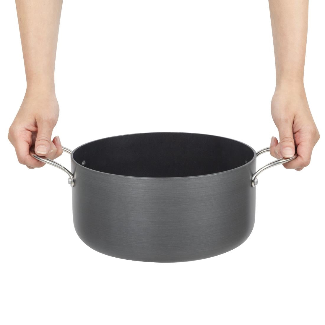 Vogue Anodised Aluminium Non-Stick Casserole Pan 240mm - CN950