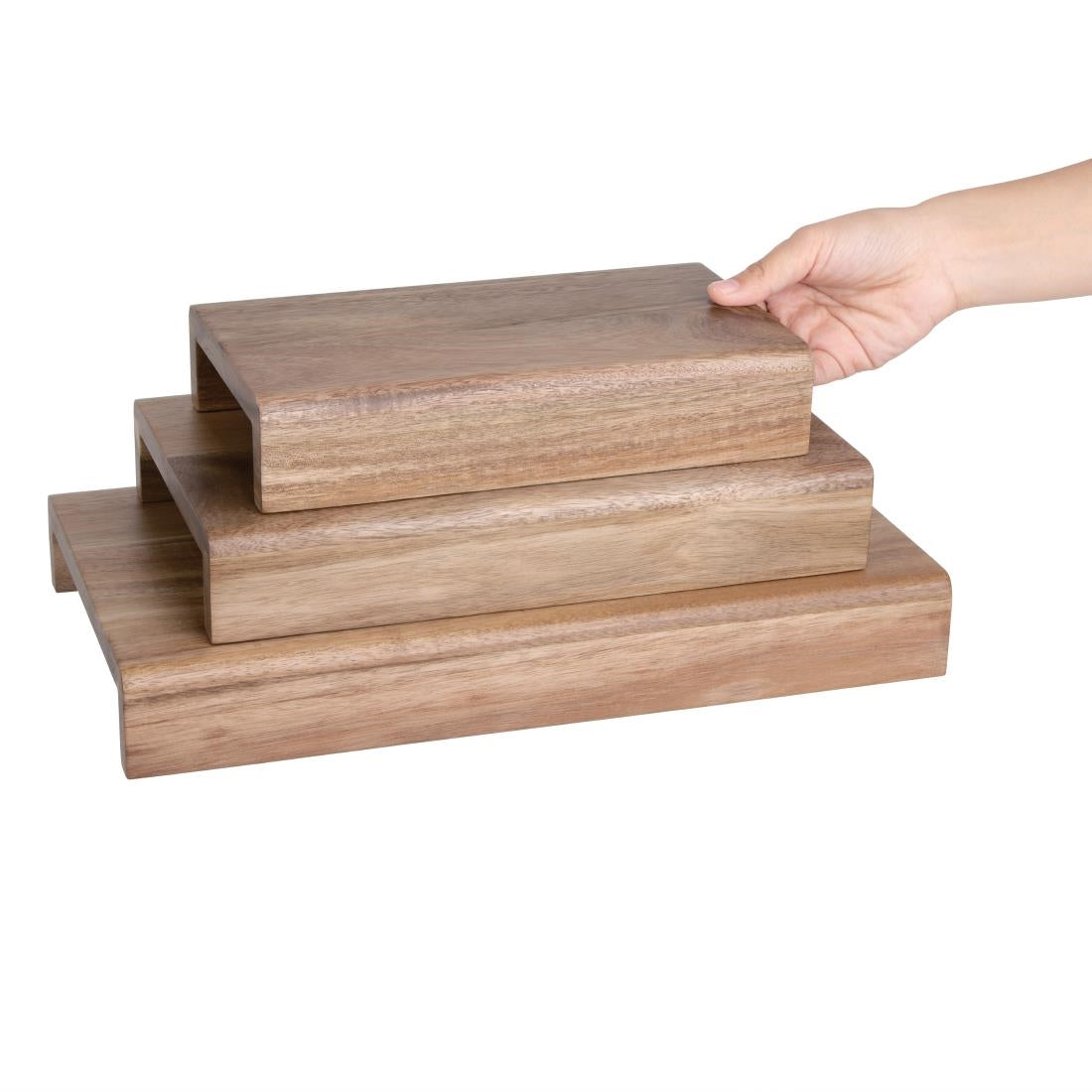 Olympia Acacia Wood Riser Set (3 Pack) - CP697