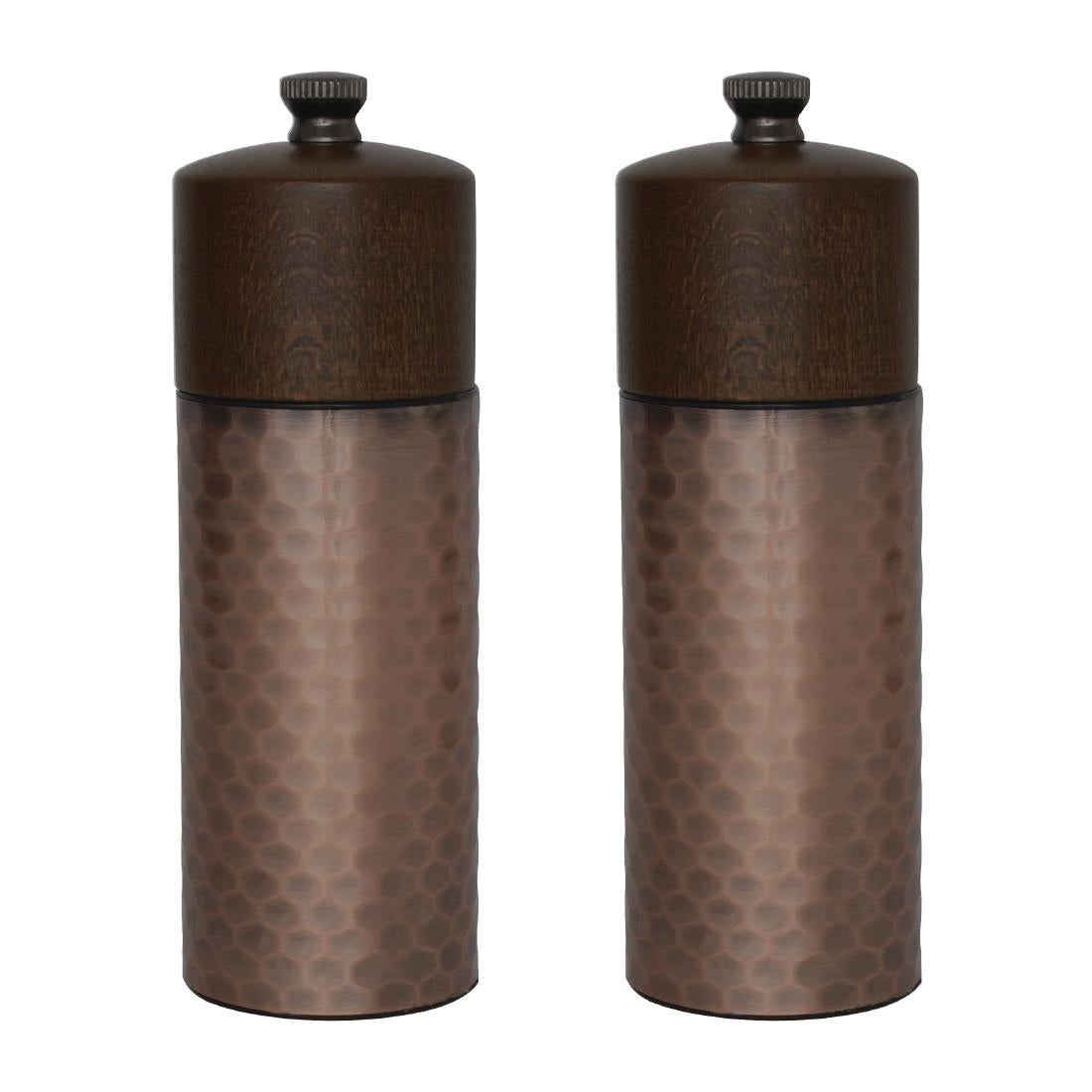 Olympia Copper Wood Salt and Pepper Mill Set (2 Pack) - CR689