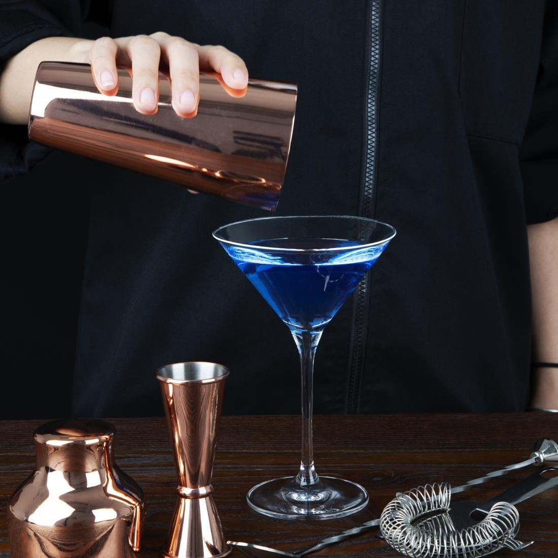 Olympia Campana One Piece Crystal Martini Glasses 260ml (6 Pack) - CS497