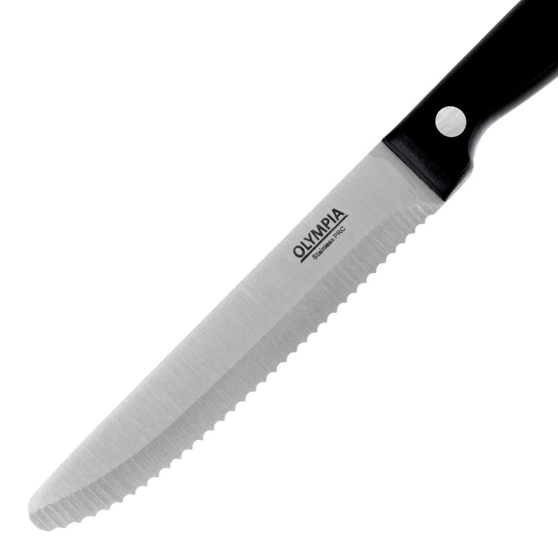 Special Offer Olympia Rounded Steak Knives Black (60 Pack) - HU764