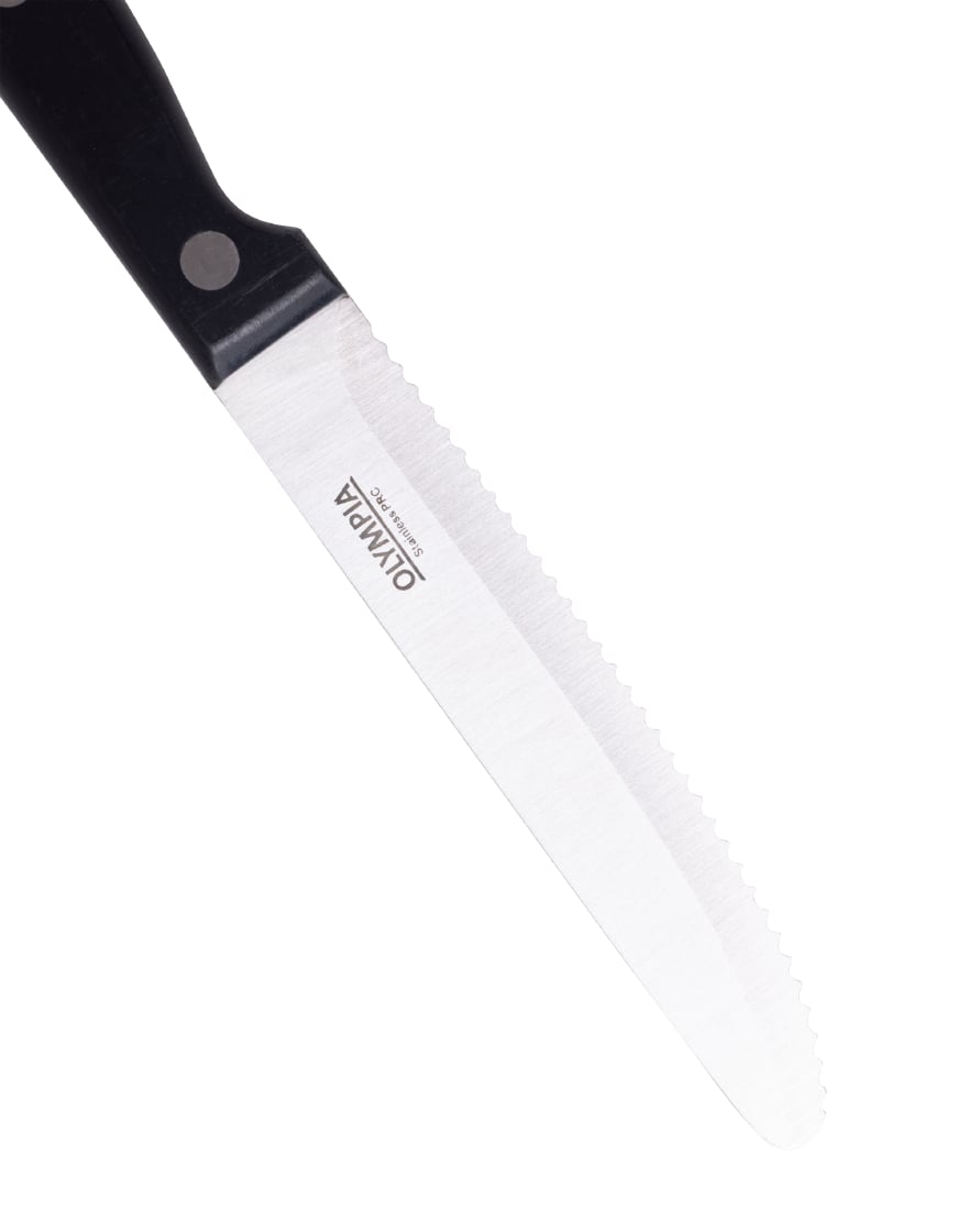 Olympia Rounded Steak Knives Black (12 Pack) - CS716