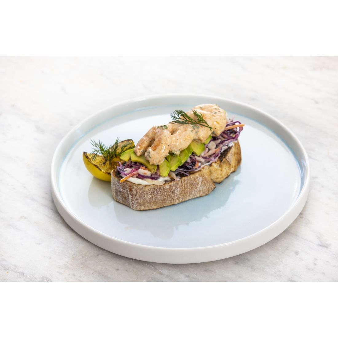 Olympia Fondant Plate Aqua - 270mm (4 Pack) - CU176