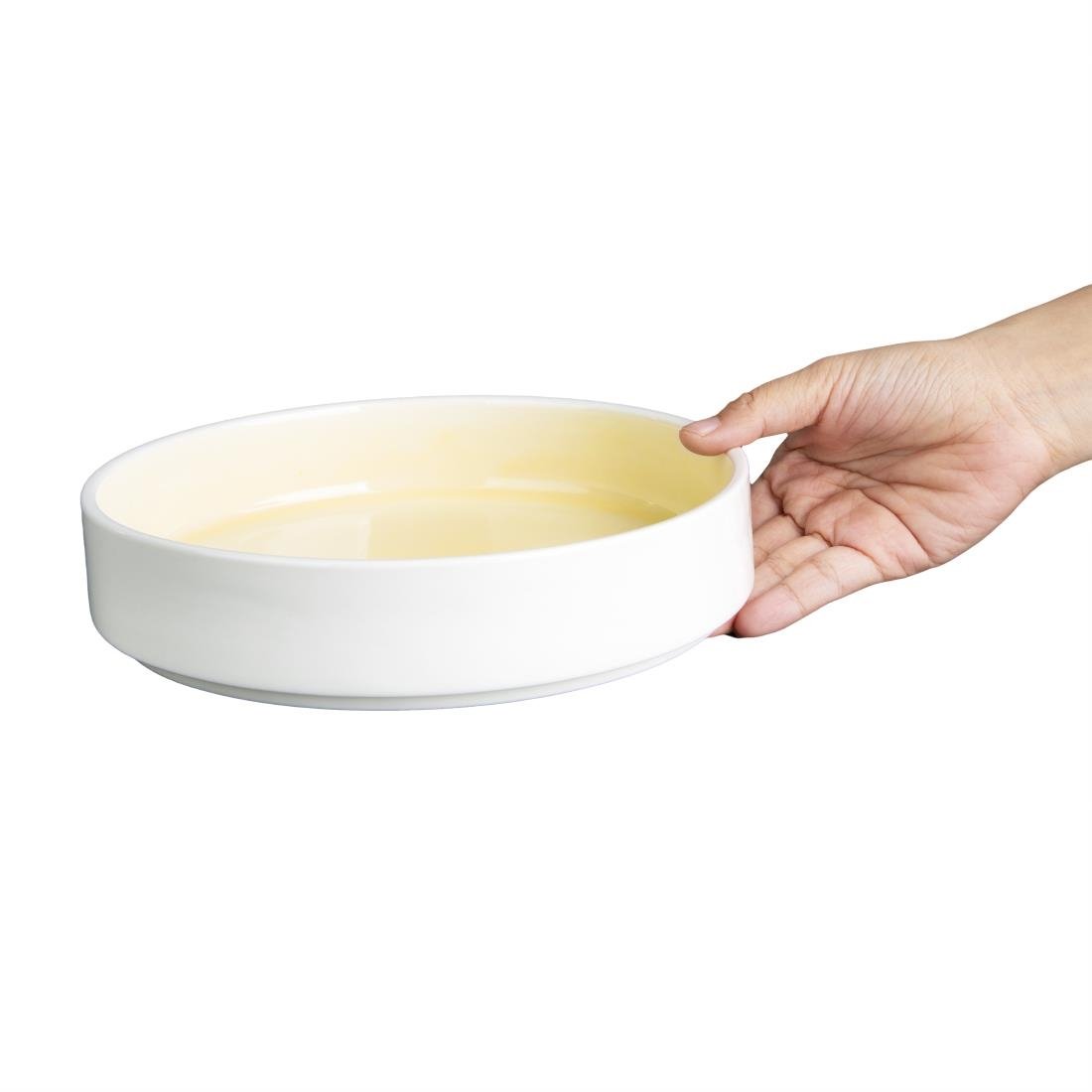 Olympia Fondant Bowl Lemon - 215mm (4 Pack) - CU414