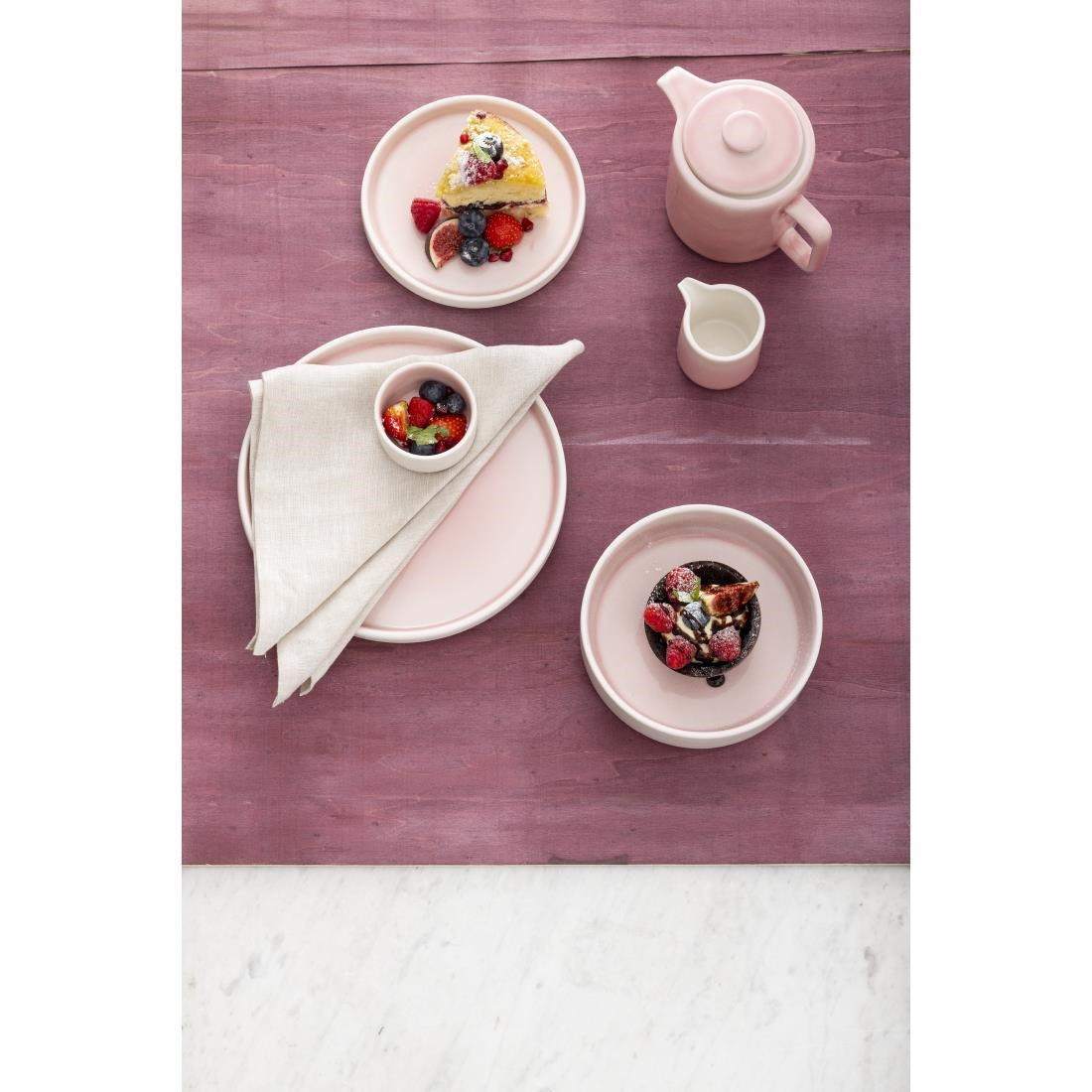 Olympia Fondant Plate Pink - 270mm (4 Pack) - CU452