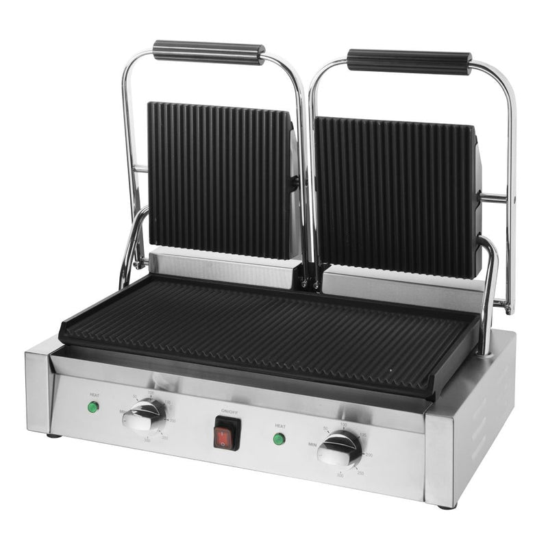 Apuro Bistro Double Ribbed Contact Grill