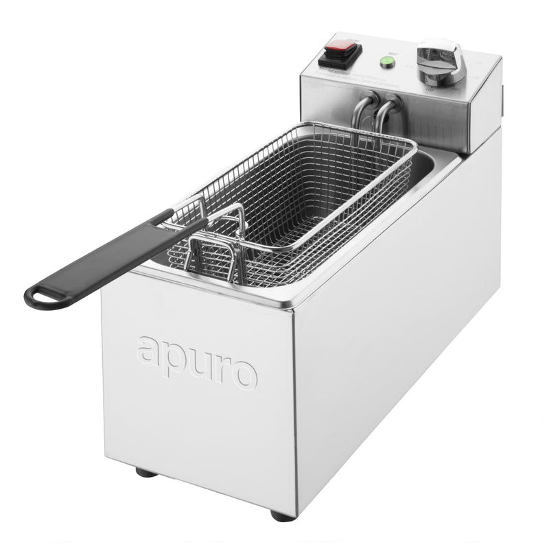 Apuro Single Tank Single Basket 3Ltr Countertop Fryer 2kW