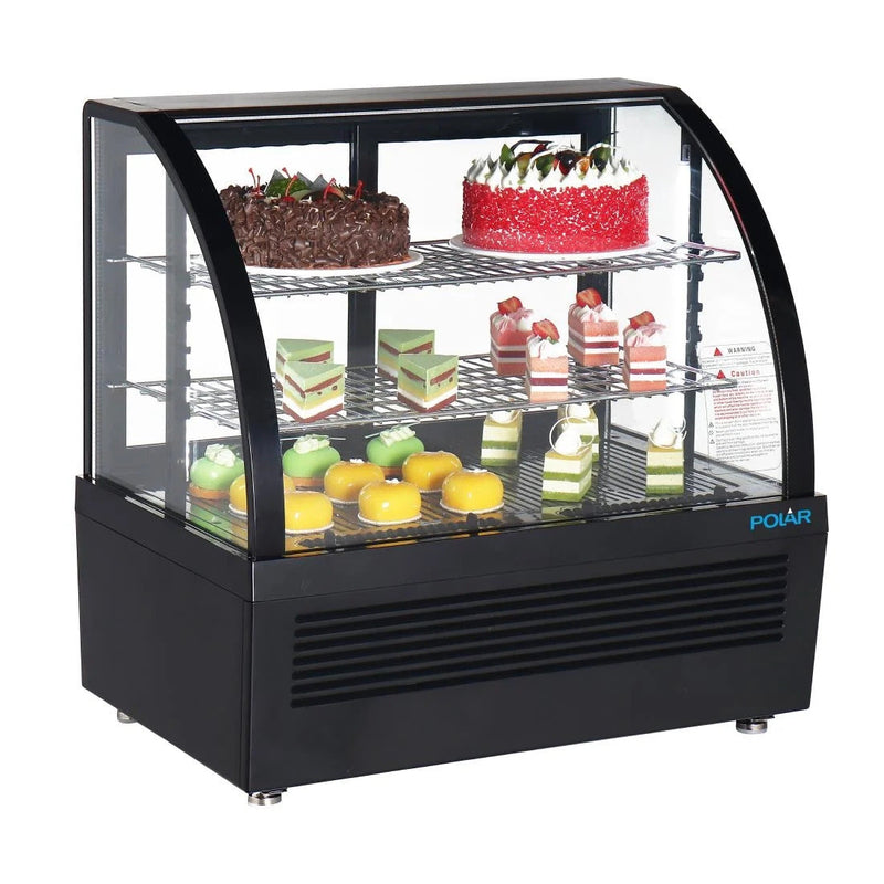 Polar C-Series Countertop Display Fridge Black - 100Ltr