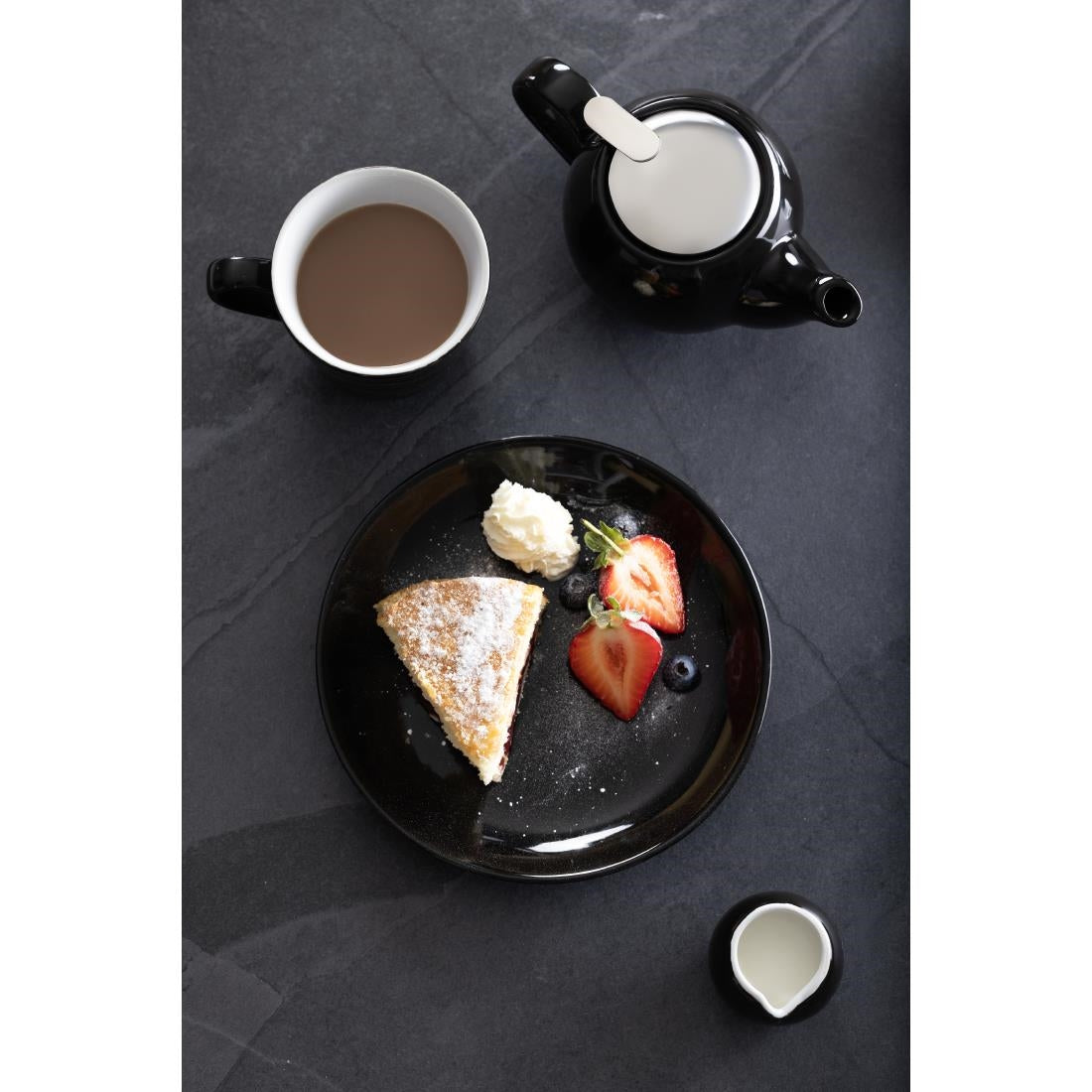 Olympia Cafe Aroma Mug Black - 230ml (6 Pack) - CU960