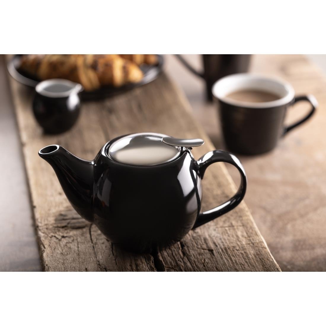 Olympia Cafe Aroma Mug Black - 230ml (6 Pack) - CU960