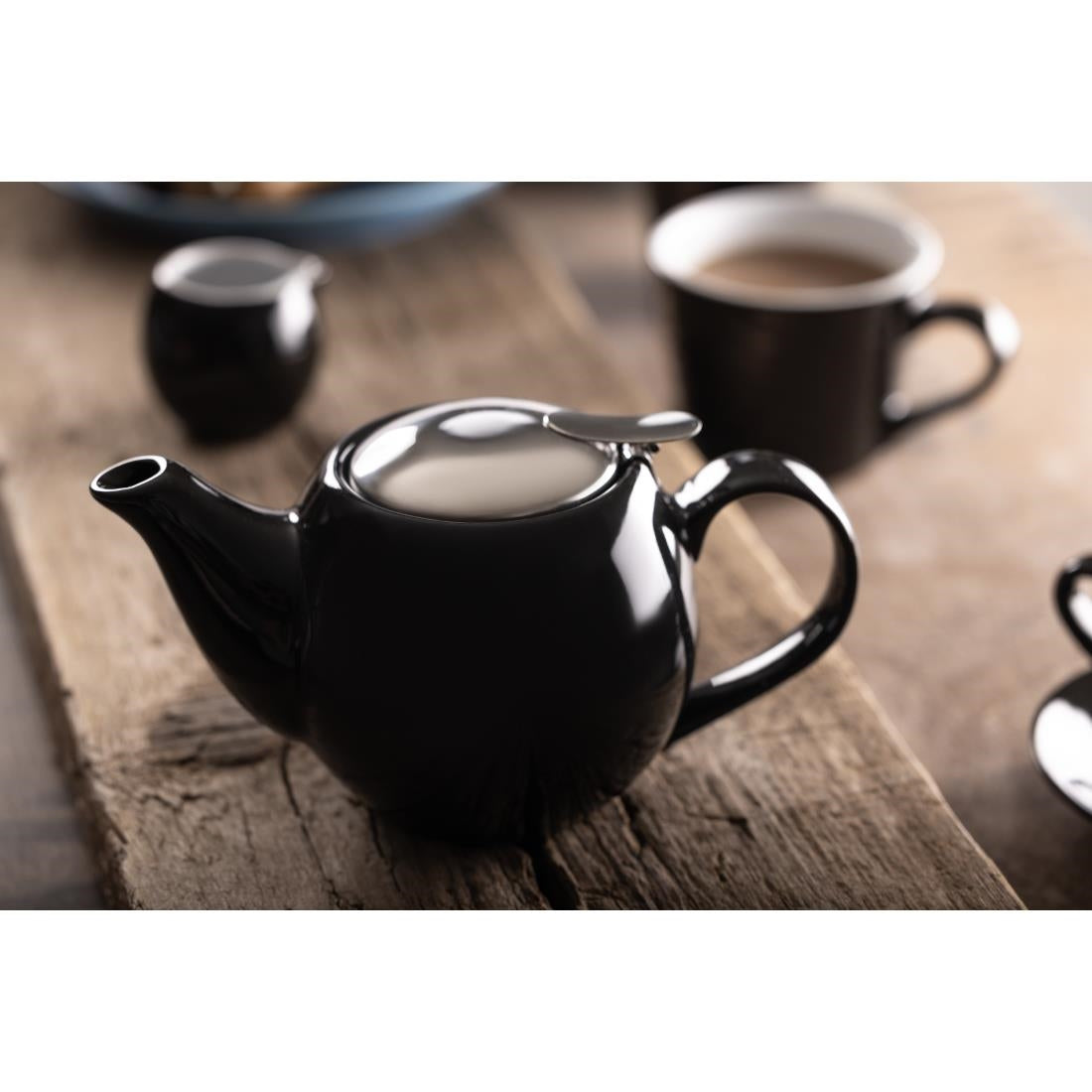 Olympia Cafe Milk Jug Black - 70ml (6 Pack) - CU951
