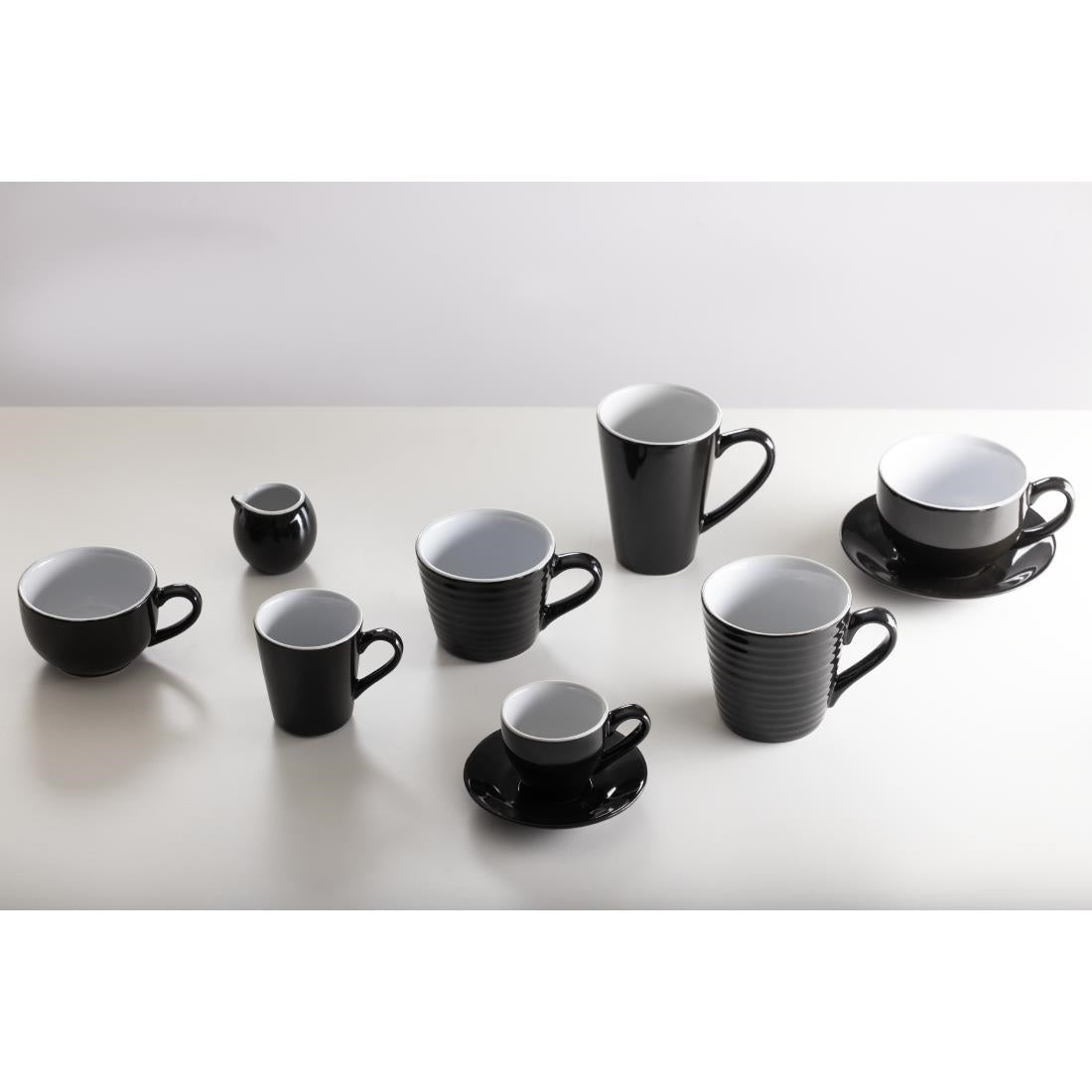 Olympia Cafe Espresso Saucer Black (12 Pack) - CU955