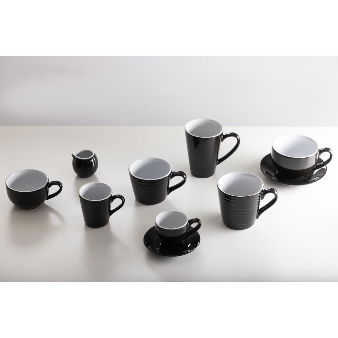 Olympia Cafe Aroma Mug Black - 230ml (6 Pack) - CU960