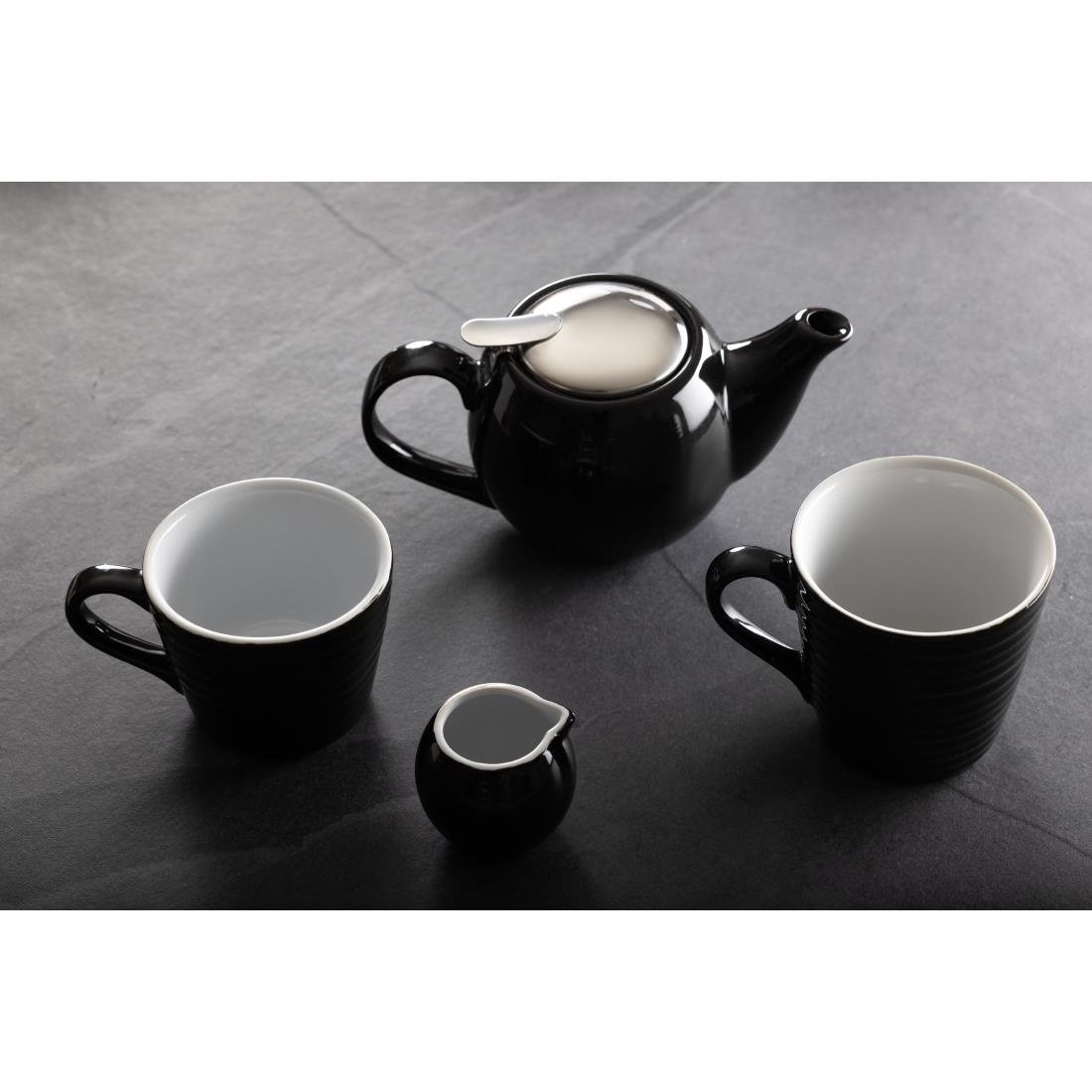 Olympia Cafe Saucer Black (12 Pack) - CU956
