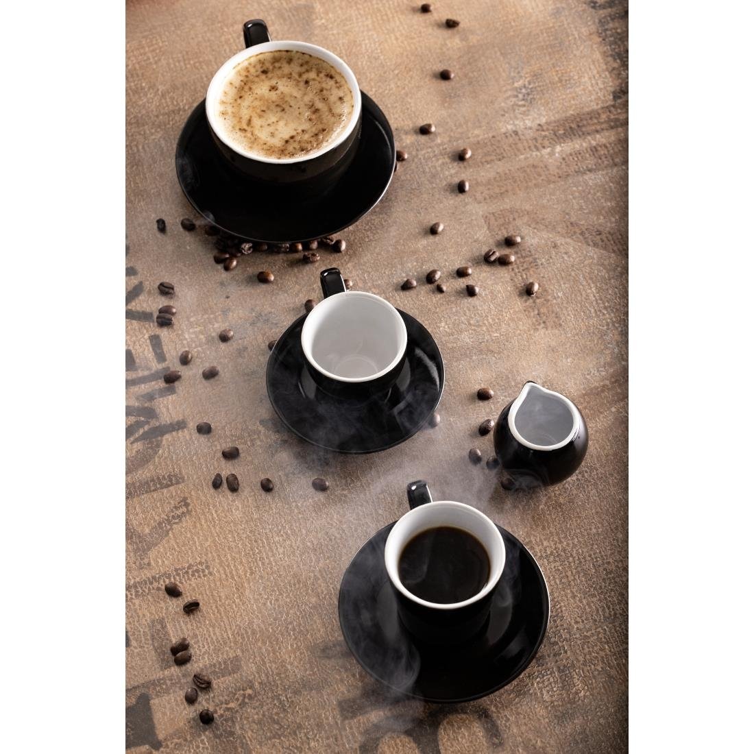 Olympia Cafe Saucer Black (12 Pack) - CU956
