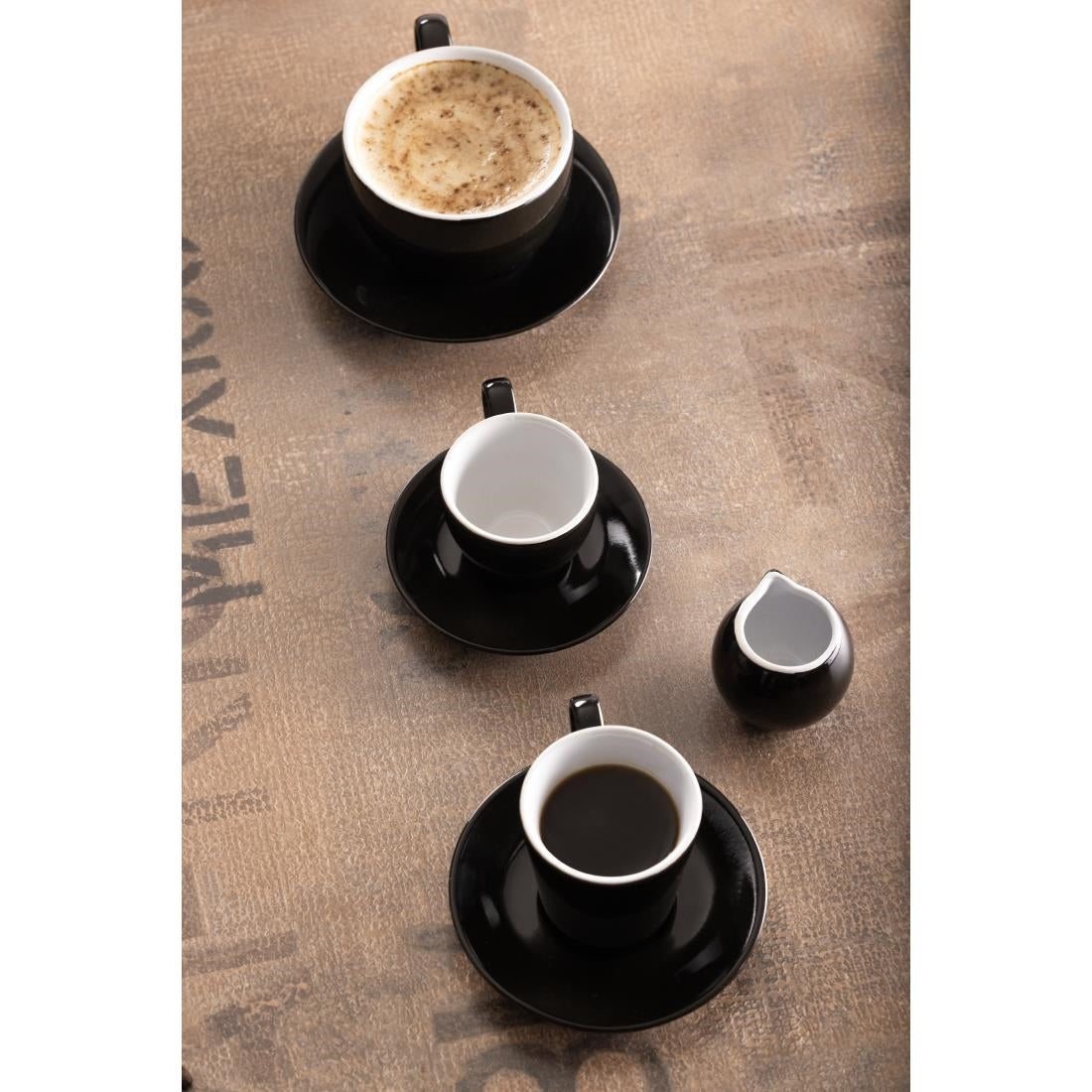Olympia Cafe Espresso Saucer Black (12 Pack) - CU955