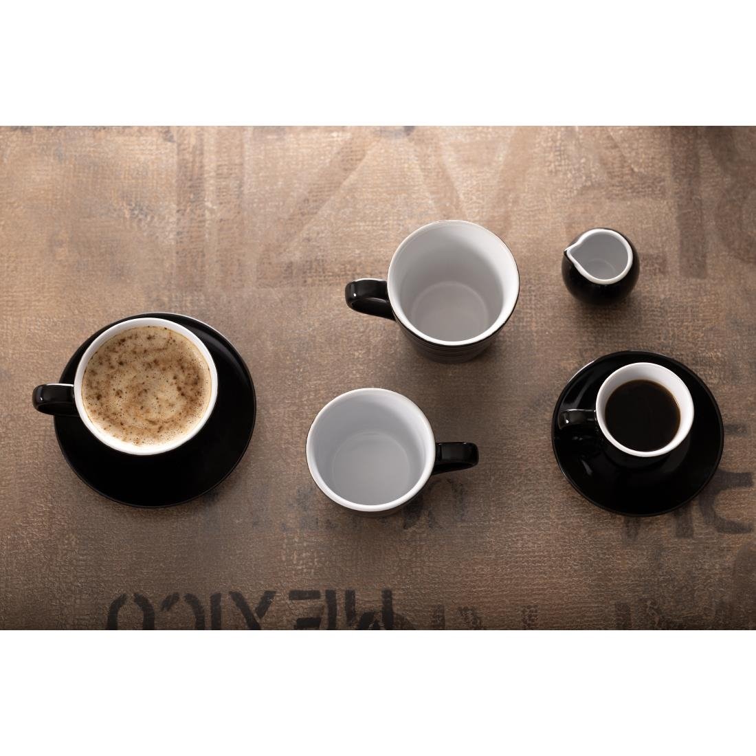 Olympia Cafe Saucer Black (12 Pack) - CU956