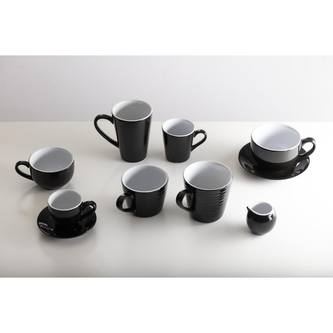 Olympia Cafe Espresso Saucer Black (12 Pack) - CU955