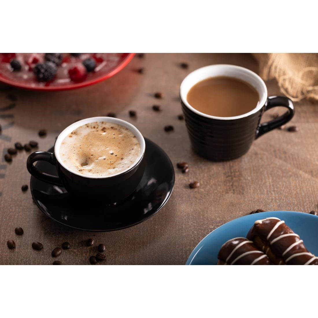 Olympia Cafe Aroma Mug Black - 230ml (6 Pack) - CU960