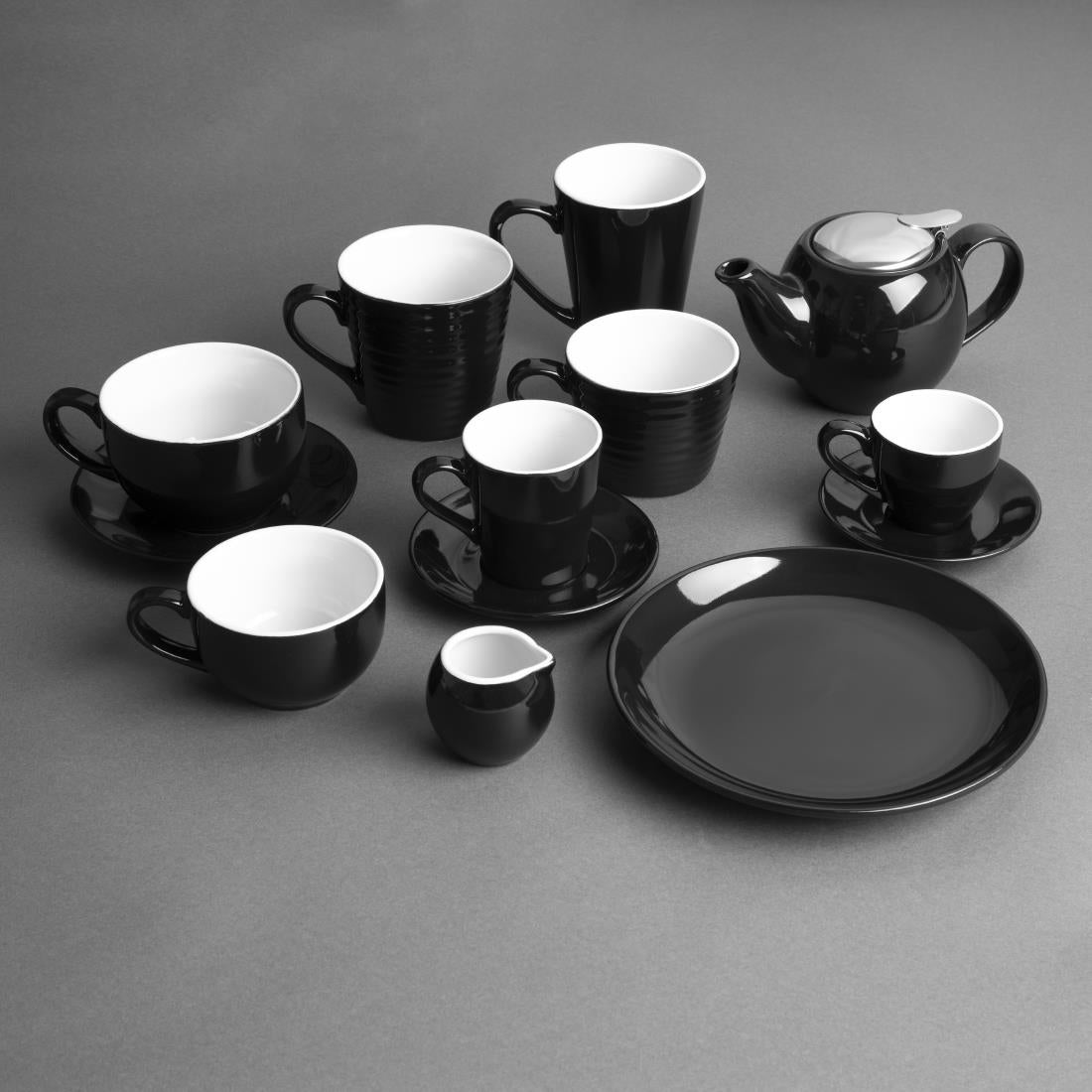 Olympia Cafe Espresso Saucer Black (12 Pack) - CU955