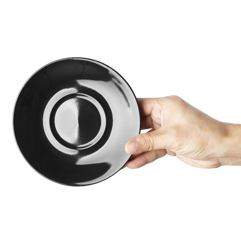 Olympia Cafe Saucer Black (12 Pack) - CU956