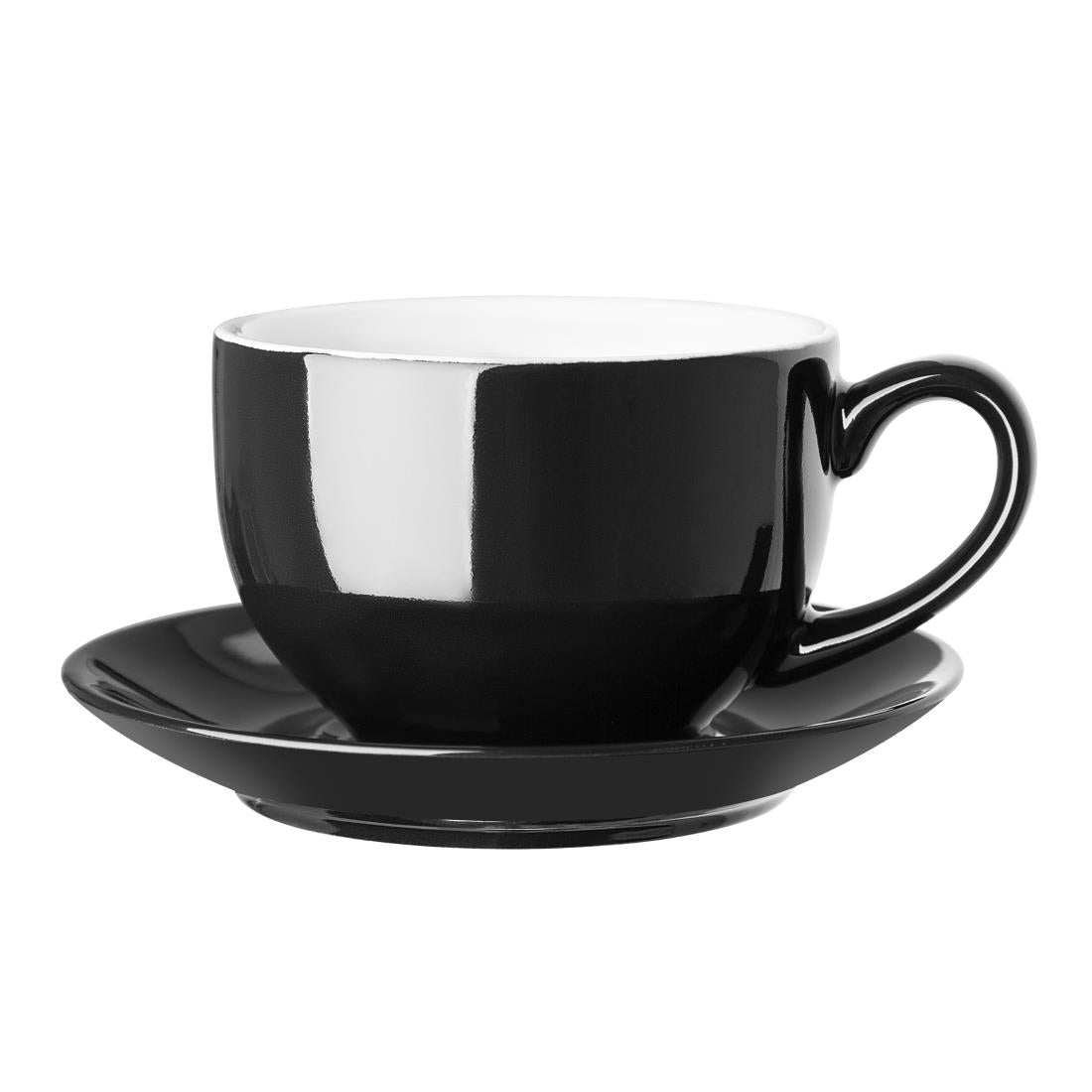 Olympia Cafe Saucer Black (12 Pack) - CU956