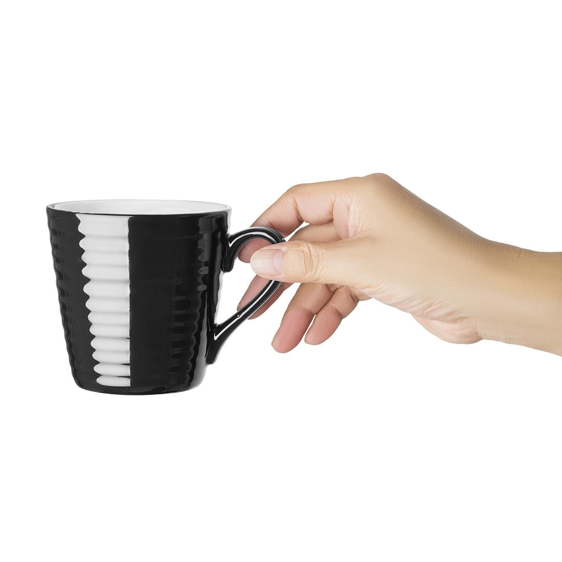 Olympia Cafe Aroma Mug Black - 340ml (6 Pack) - CU959