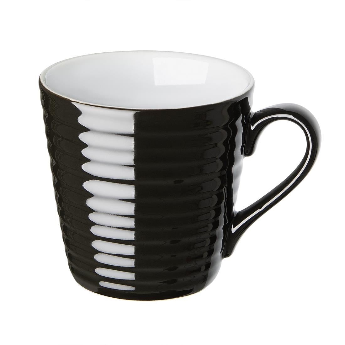 Olympia Cafe Aroma Mug Black - 340ml (6 Pack) - CU959