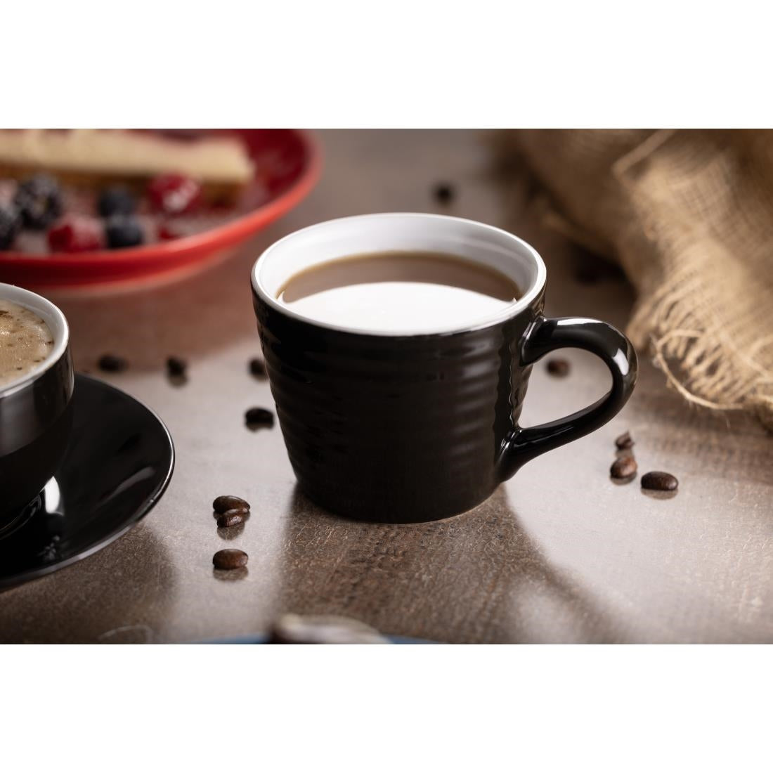 Olympia Cafe Aroma Mug Black - 230ml (6 Pack) - CU960
