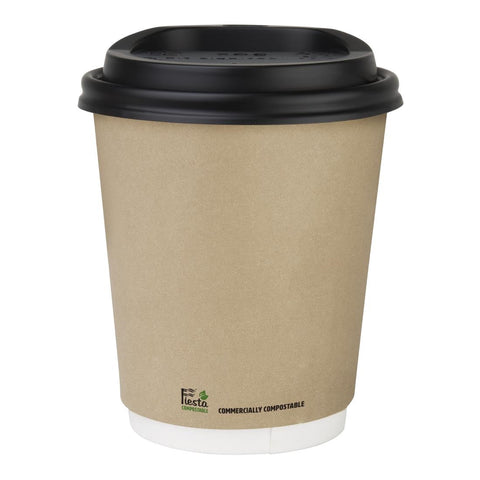 Fiesta Compostable Coffee Cups Double Wall 225ml (Pack of 500) - CU984