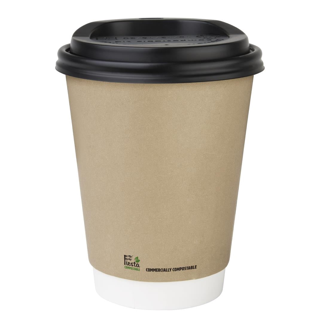Fiesta Compostable Coffee Cups Double Wall 340ml (25 Pack) - CU987