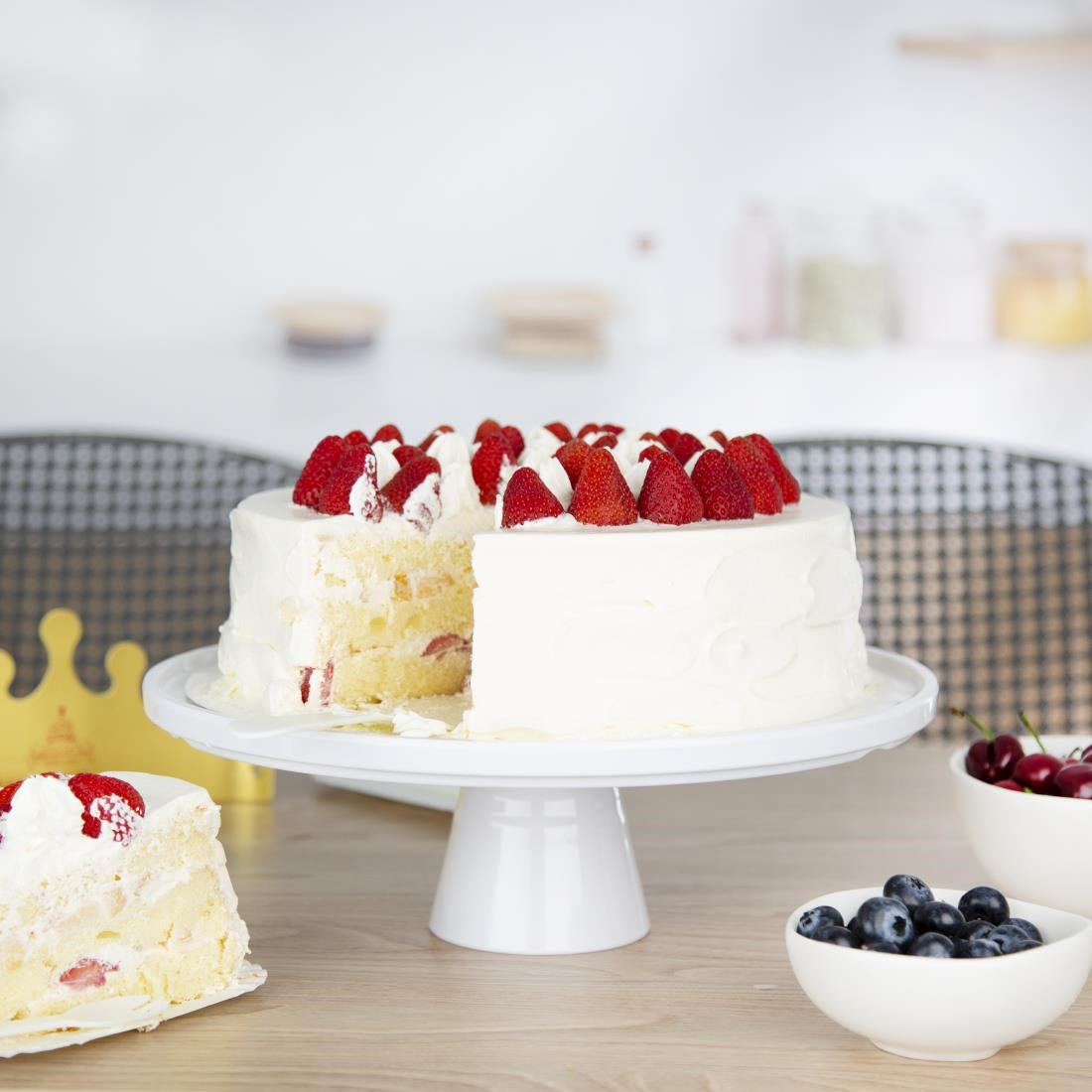 Olympia Kristallon Melamine Round Cake Stand 330x140mm - CU988