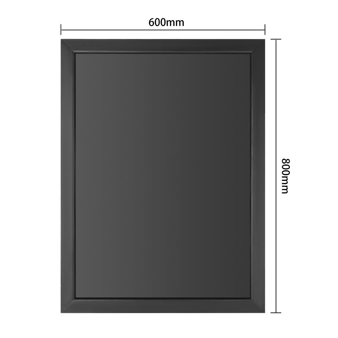 Olympia Wallboard Black Wooden Frame 600x800mm - CU991