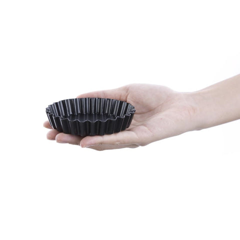 Vogue Non-Stick Mini Quiche Tin With Removable Base 100mm (Pack of 3) - CW991