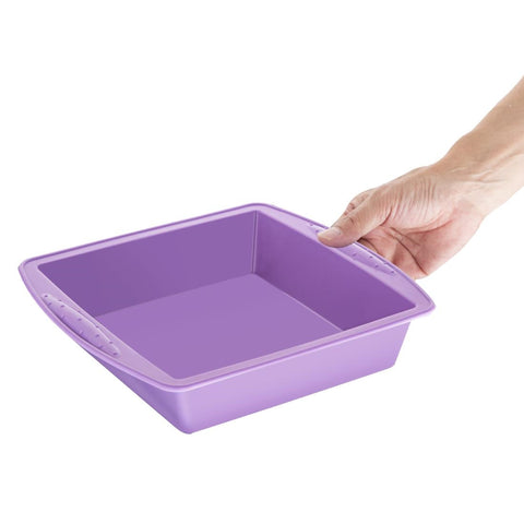 Hygiplas Flexible Silicone Square Bake Pan Purple 245mm - CX049