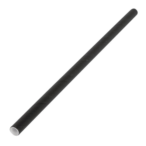 Fiesta Compostable Paper Cocktail Stirrer Straws Black (Pack of 250) - CY080