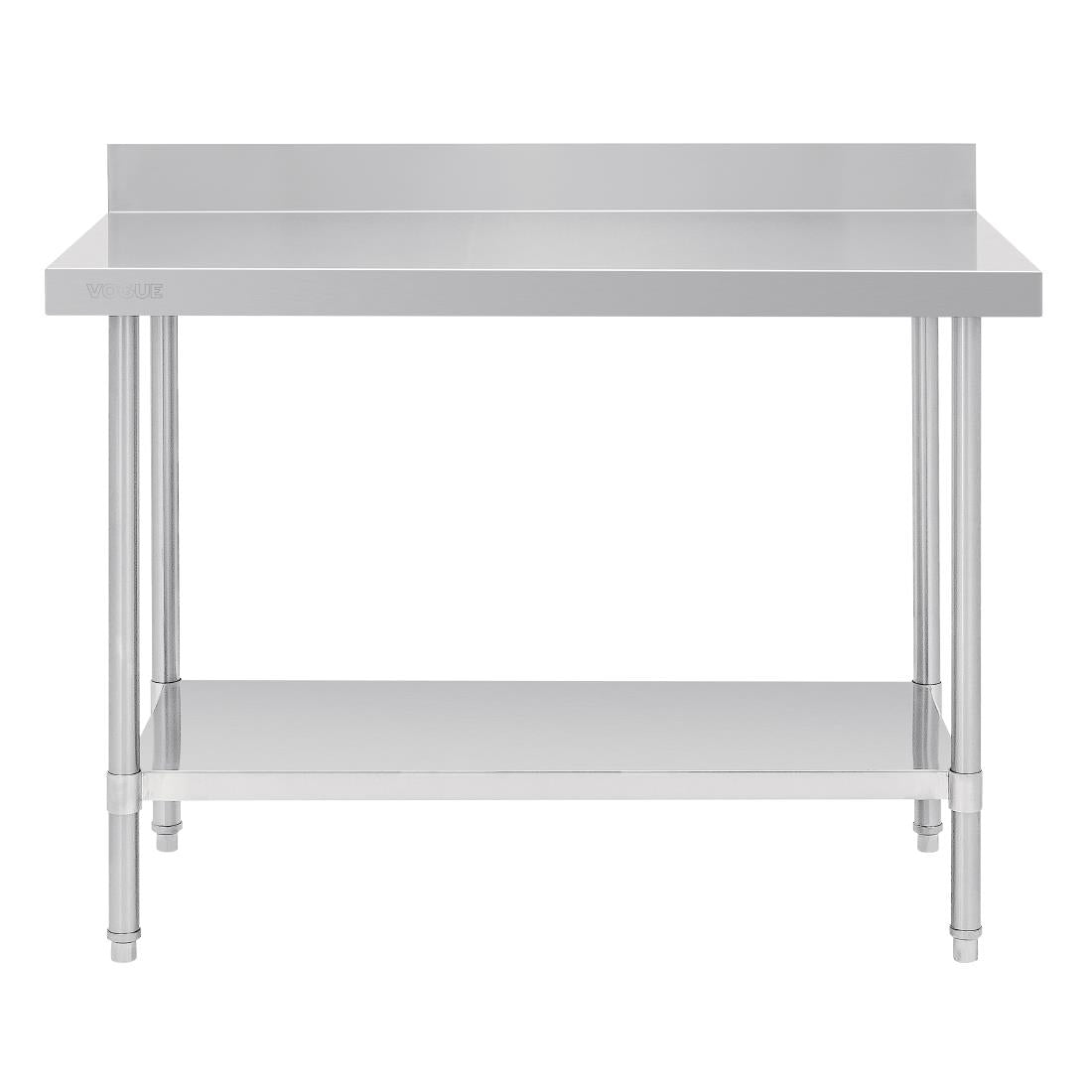 Vogue Premium Stainless Steel Table with Splashback 1200mm - DA339