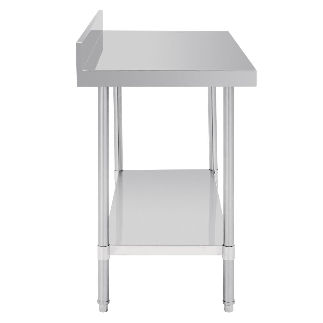 Vogue Premium Stainless Steel Table with Splashback 1200mm - DA339